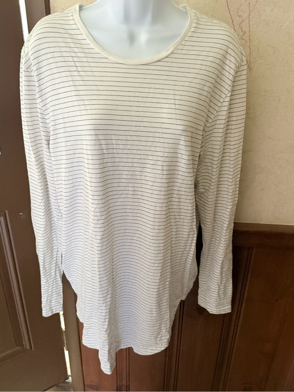 Pacsun Grey White Striped Hi Low Longer Fit Top M